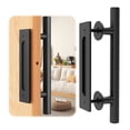 thumbnail image 1 of Langgg Versatile Options Widely Used Sliding Door Handle Black Barn Door Handle With Screws Calming, 1 of 6