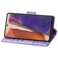 thumbnail image 2 of Allytech Galaxy Note 20 Case, Shockproof PU Leather Retro 3D Big Butterfly Embossed Wallet Flip Case Magnetic Stand with Card Slot Folio Cover for Samsung Galaxy Note 20, Lightpurple, 2 of 10