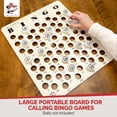 thumbnail image 6 of Mr. Chips Professional Bingo Game Master Board for Ping Pong Bingo Balls - Cream, 6 of 9