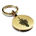 thumbnail image 1 of Stainless Steel Warrior Fantasy Class Round Medallion Keychain Circle Ring, 1 of 2
