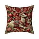 thumbnail image 2 of Seyotauo Red Christmas Pillow Covers 18x18 Farmhouse Christmas Decorations Snowman Wreath Santa Claus Tree Merry Christmas Holly Jolly Winter Holiday Decor Throw Cushion Case for Home Couch, 2 of 6