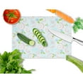 thumbnail image 2 of Caroline's Treasures Watercolor Blue Flowers and Swirls Glass Cutting Board Large, 2 of 2
