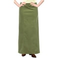 thumbnail image 3 of Women's Long Ankle Length Stretch Corduroy A-Line Panel Skirt, 3 of 7