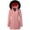 Pink, variant on Winter Coat for Women Windproof Thickened Fleece Lined Down Jacket Waterproof Puffer with Removable Hood, Pink XXL