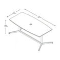thumbnail image 5 of Bush Business Furniture 72W x 36D Boat Shaped Conference Table with Metal Base in Storm Gray, 5 of 6