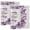 Retro Flower- Purple, variant on D-shaped Binder with 3 Ring - PVC Waterproof 1.5 in Binder with Clear Pocket, Retro Flower- Purple ，1 pack