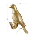 thumbnail image 3 of Gancho decorativo para pájaros, colgador de almacenamiento de ropa, moderno, portátil, creativo, para colgar animales, para toallas, ropa, comedor, M oro, 3 of 8