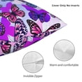 thumbnail image 3 of Fuzoiu Flying Butterflies Print Square Pillow Cover,Hidden Zipper Design,Luxury Square Pillow Case, Throw Pillow,Couch Cushion-12"x12", 3 of 6