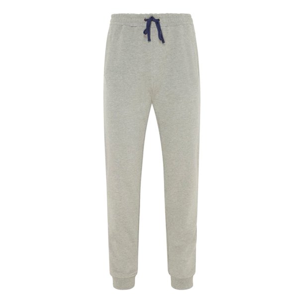 hajo pantalón homewear para hombre - pantalón jogging, Klima-Komfort, mezcla de algodón elástico, uni Gris S (Small)