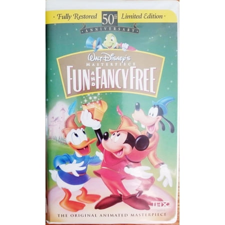 Walt Disney FUN and FANCY FREE VHS Tape Masterpiece Collection 9875 Rare