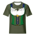 thumbnail image 3 of WREESH Womens Summer Oktoberfest Printed T-Shirts Dirndl Dress Graphic Tees Short Sleeve Crew Neck Pullover Slim Fit Soft Workout Shirts Olive Green B, 3 of 4