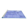 thumbnail image 2 of Ahgly Company Machine Washable Indoor Square Patchwork Blue Transitional Area Rugs, 4' Square, 2 of 4