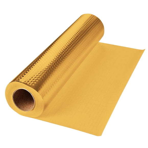 Tyeign Gold Peel And Stick Contact Paper, Waterproof Oil-Proof Aluminum Foil Wallpaper for Kitchen Backsplash, Countertop, Cabinet, Self Adhesive, 1 Kitchen Greaseproof Sticker