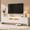 White, variant on Homall 70'' Fluted TV Stand for TVs Up to 75''with RGB LED Lights & Charging Station, Modern Entertainment Center with Storage Drawers and Cabinets, Large TV Console for Living Room, Oak