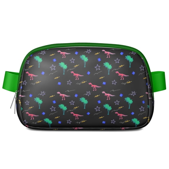Cute Baby Dinosaur Fanny Pack - Vibrant Waterproof Waist Bag with Fun Dino Pattern, Lightweight Adjustable Belt Bag for Dog Walking & Daily Leisure