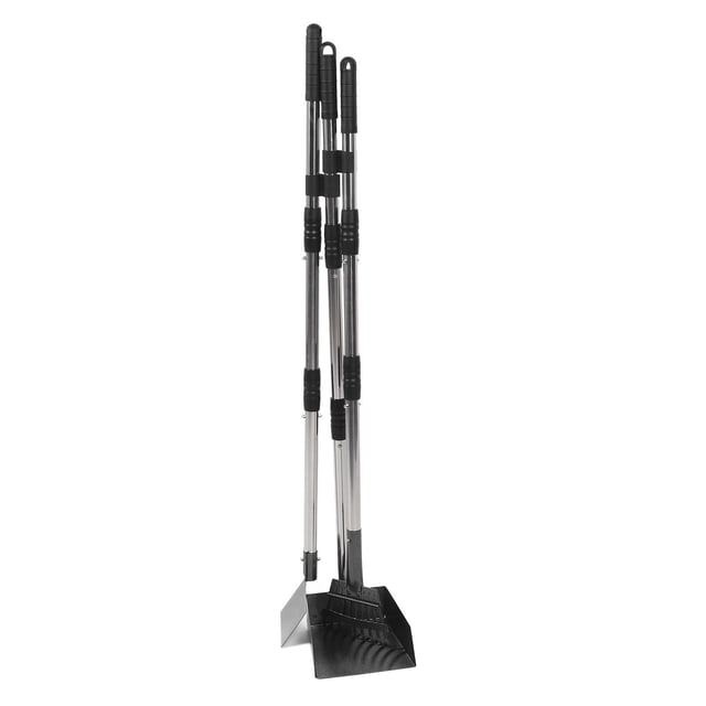 Dog Poop Tray Rake Shovel Set, Portable Anti Stick Coating Pet Poop Scooper for Pet Supplies Black,Blue