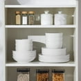 thumbnail image 5 of vancasso 16 Pcs Dinnerware Set, Ceramic Plates and Bowls Set for 4, Curve Vertical Shape Dinner set, White Porcelain Dish Set, 5 of 10