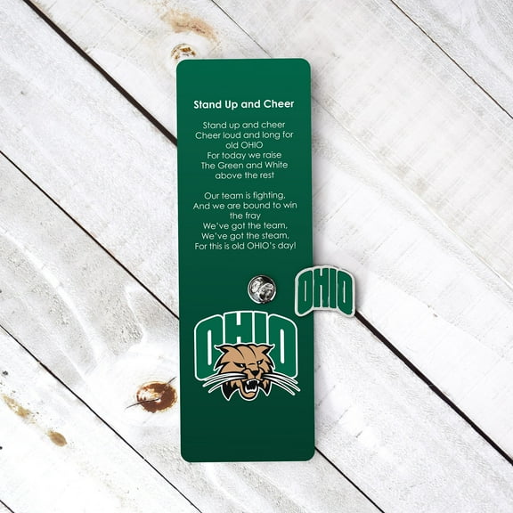 Fan Frenzy Gifts Ohio Bobcats Officially Licensed Dainty Fight Song Bookmark and Pin