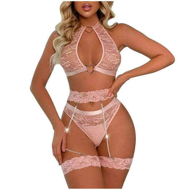 Women's 2 Piece Matching Bra and Panty Sets Lace Naughty Cute Lingerie Set  Sexy Two Piece Kinky for Sex Play Slutty