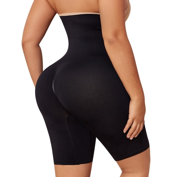 Athlemo Plus Size Women's Shapewear Tummy Control High Waisted Butt Lifting Shapewear Body Shaper Thigh Slimmer