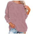 thumbnail image 4 of Chemise Femme Liquidation Grande Taille Femme Décontractée Manches Longues Unie Ample Col Rond Chemise Blouse Haut Rouge TG, 4 of 6