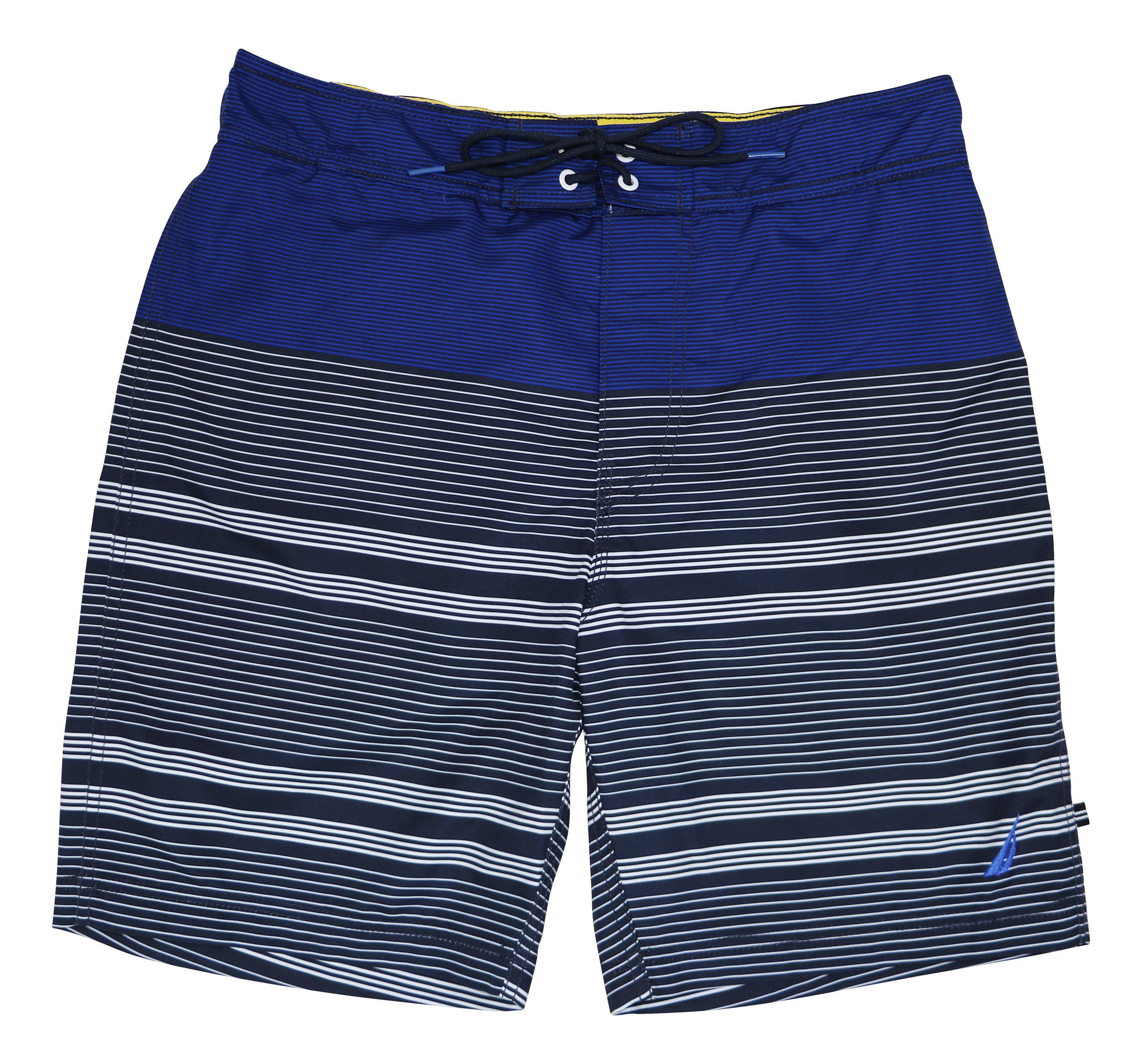 Nautica - Nautica NEW Blue White Mens Large L Drawstring Stripe Swim ...