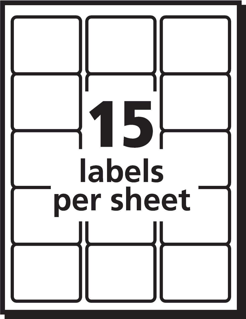 Avery Durable ID Labels, Permanent Adhesive, 2" x 2-5/8", 750 Labels