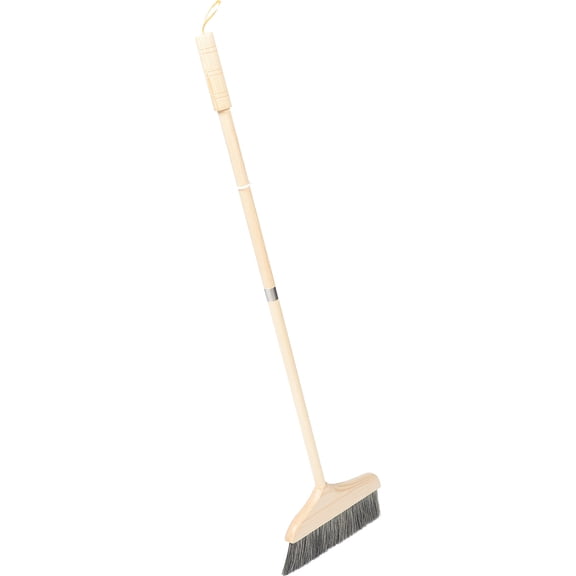 FUEENIRVA Durable Khaki Broom Wooden Pig Hair for Efficient Indoor Dust Removal