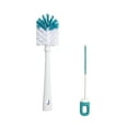 thumbnail image 2 of Mainstays 2-Piece Bottle and Straw Curved Cleaning Brush Set, 12" L, Cool Blue/White, 2 of 7