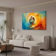 thumbnail image 3 of Abstract Art Modern Decorative Painting A Couple Holding Their Child Framed Canvas Poster Bedroom Decor Sports Landscape Office Room Decor Gift,Frame-style,20x30inch(50x75cm), 3 of 8