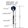 thumbnail image 5 of 2025 Exquisite 6 Pcs/set Copper Dart 21g Needle Darts In Black Gift Box Fit Professional Competition And Indoor Sports Game Activity, 5 of 5
