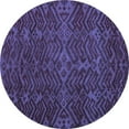 thumbnail image 1 of Ahgly Company Machine Washable Indoor Round Abstract Blue Modern Area Rugs, 7' Round, 1 of 4