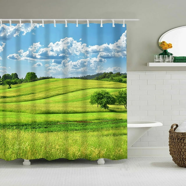 EGNMCR Rideaux, Rideaux pour Chambre Rideau de Douche Imprimé Polyester et Anti-Moisissure Salle de Bain et Rideau de Séparation Anti-Moisissure 150X180CM un Rideau
