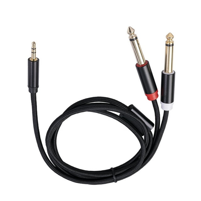 Methold Cable de audio Dual RCA giratorio Doble enchufe chapado en oro Red tejida de algodón Diseño conveniente Cable adaptador fácil de aplicar Type2 NO2
