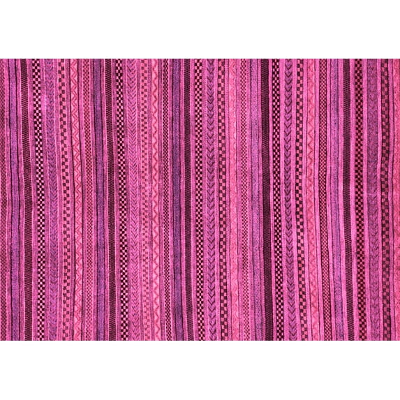Ahgly Company Indoor Rectangle Abstract Pink Modern Area Rugs, 2' x 4'
