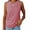 Red, variant on Women's Round Neck T-shirt Solid Color Casual Loose Vest Sleeveless Tops