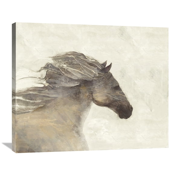 Global Gallery Albena Hristova 'Into the Wind Ivory Reversed' Canvas Wall Art
