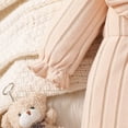thumbnail image 5 of Bovxnpu Baby Girls' Bodysuits 2PC Long Sleeve Solid Infant Bodysuit Soft Bow Headband Spring Summer Bodysuit Summer Outfits, 5 of 9