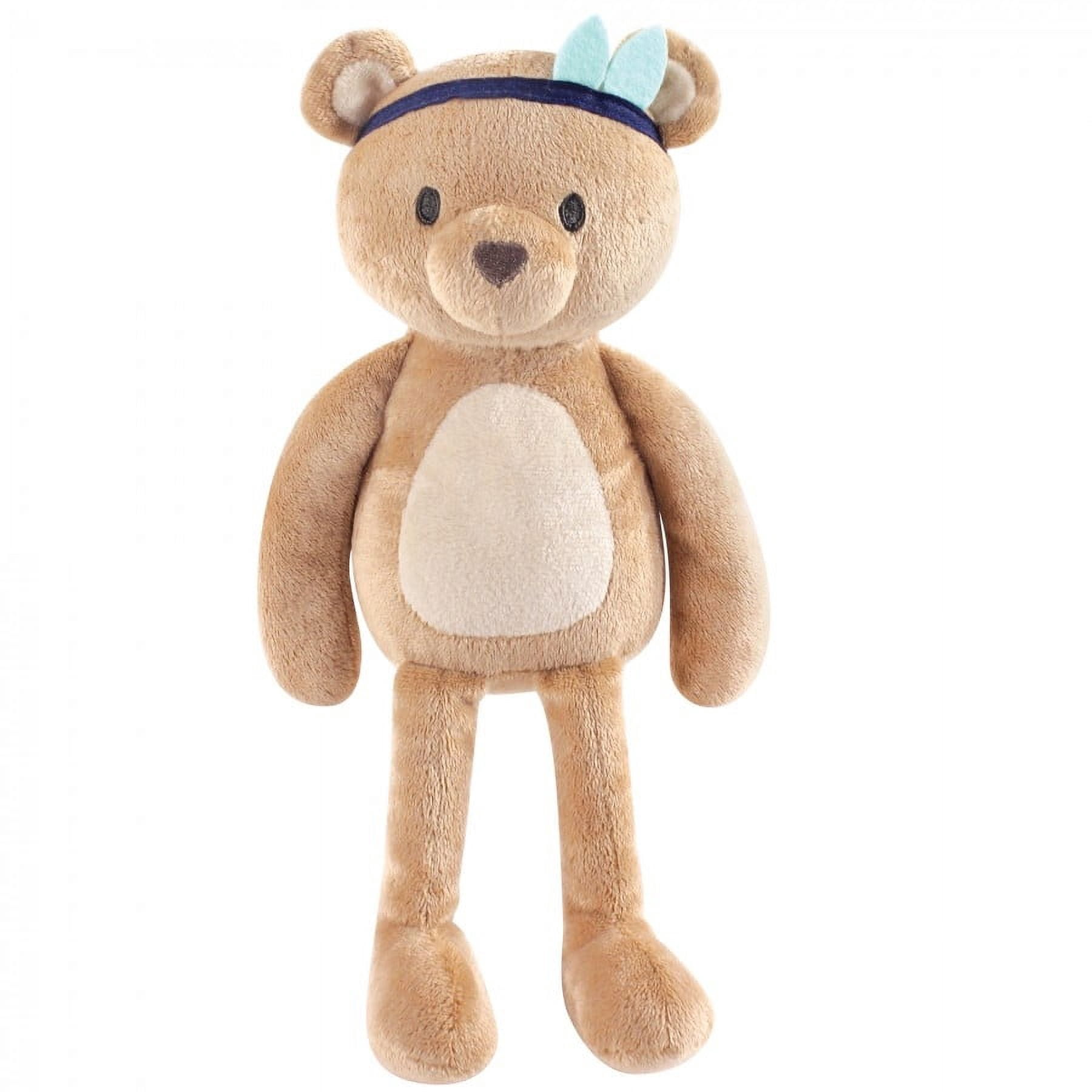 Hudson Baby Infant Boy Plush Blanket with Toy, Aztec Bear, One Size
