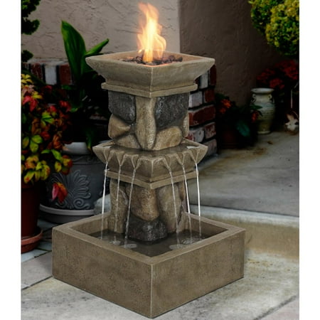 Ridgecrest Lp Gas Fire Pit Fountain Walmart Com