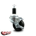 thumbnail image 2 of 3 Inch Phenolic Swivel 1-3/8 Inch Expanding Stem Caster with Brake SCC, 2 of 2