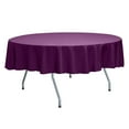 thumbnail image 1 of Ultimate Textile (5 Pack) Reversible Shantung Satin - Majestic 72-Inch Round Tablecloth - for Weddings, Home Parties and Special Event use, Plum, 1 of 4