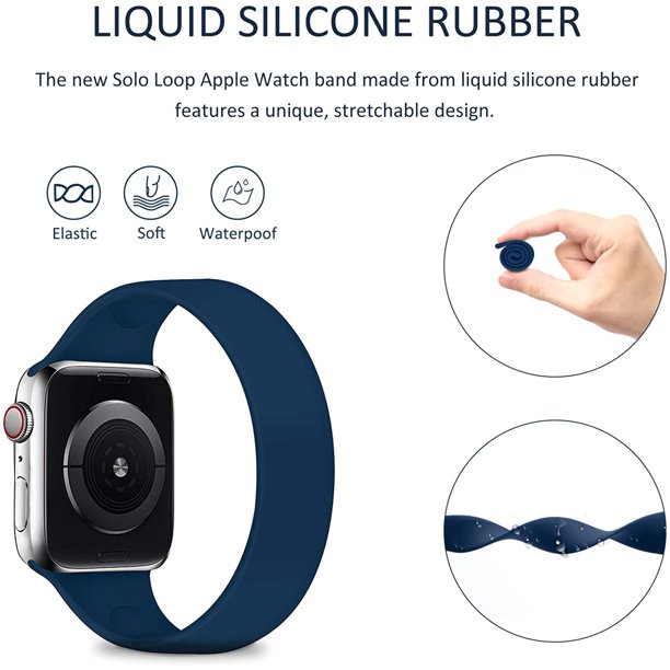 Solo Loop Strap Compatible with Apple Watch Band 38mm 40mm 41mm