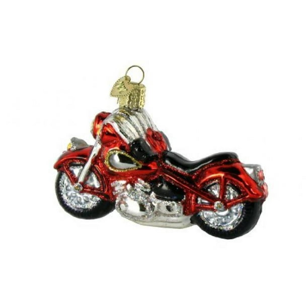 Old World Christmas Motorcycle Glass Blown Ornament - Walmart.com ...