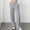 Gray, variant on Womens Ribbed Knit Lounge Pajama Pants Casual Drawstring Elastic High Waist Loose Wide Leg Pants Fall Comfy PJ Bottoms with Pockets