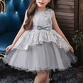 thumbnail image 5 of Odeerbi 1-4Y Toddler Girls Cute Dresses Small And Medium-sized Children's Party Dresses Skirt Performance Outfit Puffy Princess Skirt Baby Clothes Gray, 5 of 8
