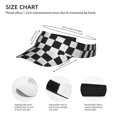 thumbnail image 3 of Kdxio 3d Black And White Chessboard Print Sun Visor Hat Golf Visor Adjustable Velcro Outdoor Sports Cap For Men Women, 3 of 7