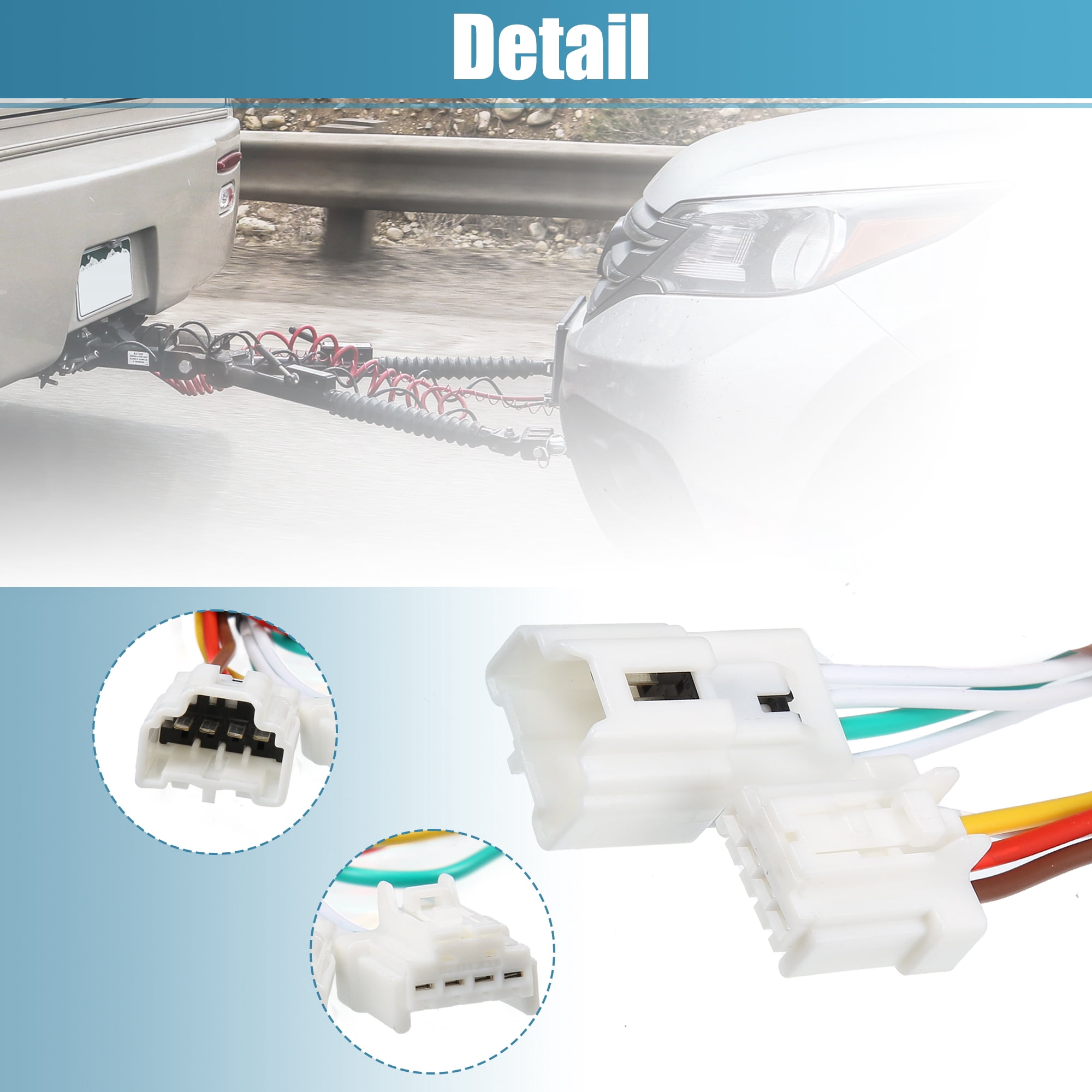 Unique Bargains 56033 4-Pin Trailer Wiring Harness for Nissan Rogue 1 Set