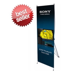 2 PCS X Banner Stand 24" x 63" w/ Free Bag Trade Show Display Tripod Commercial 