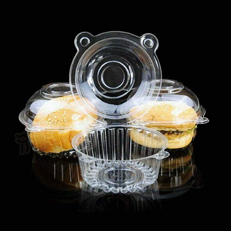 Inline SLP44SA 4-Cup Muffin Cupcake w/Shallow Lid Container 24/PK